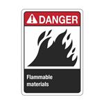 Danger Flammable Materials Sign